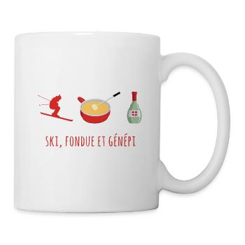Ski, Foudue and Genepi 2 - Mug - white - Right