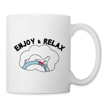 Einhorn Unicorn Enjoy & Relax - Tasse - Weiß - Rechts