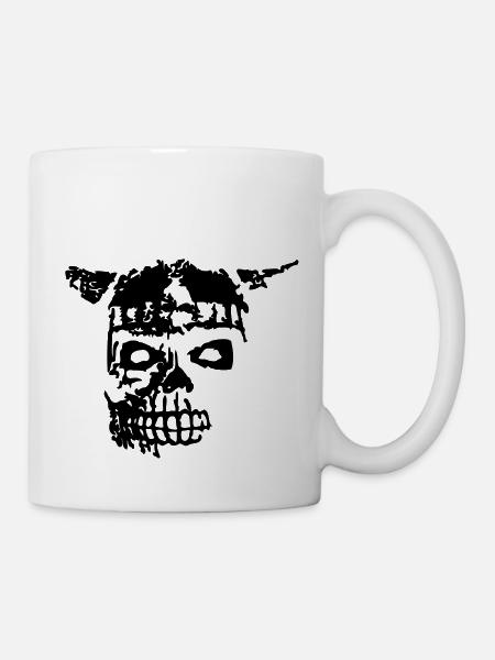 Viking Tête de Mort 1 - Mug blanc - blanc
