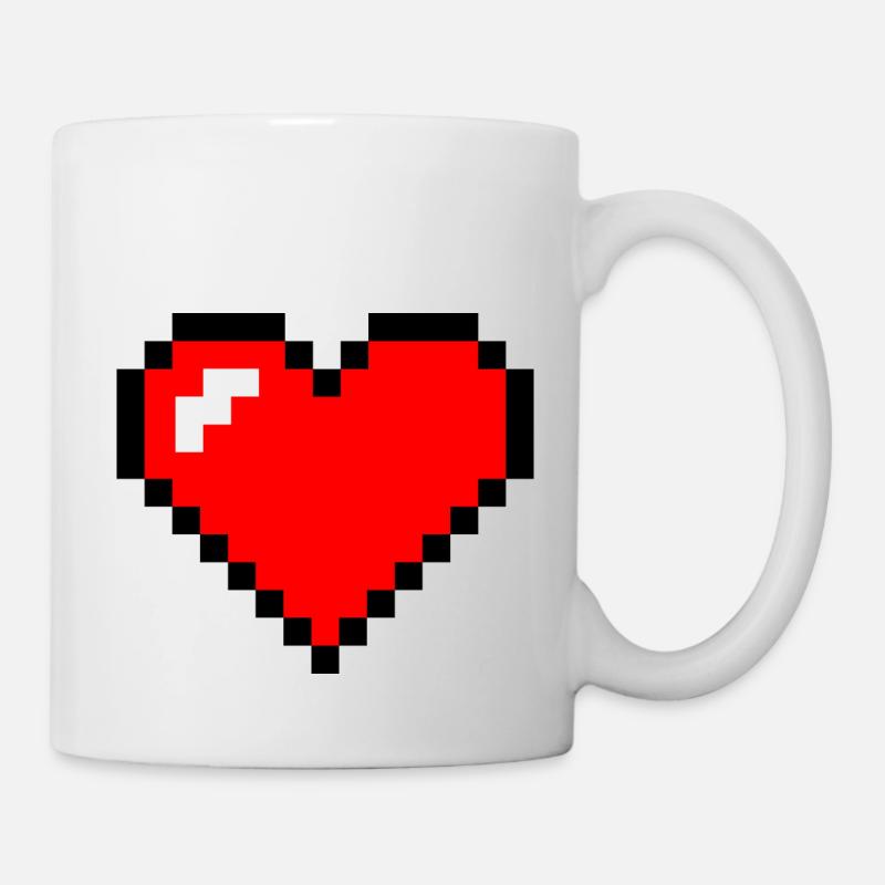 herzpixel - Tasse - Weiß