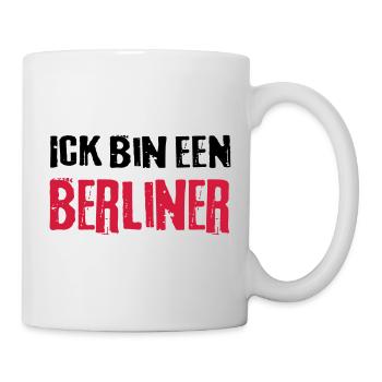 Berlin Ich Ick bin ein Berliner lustige Sprüche - Tasse - Weiß - Rechts