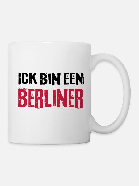 Berlin Ich Ick bin ein Berliner lustige Sprüche - Tasse - Weiß