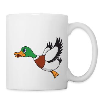 Flugende Ente - Tasse - Weiß - Rechts