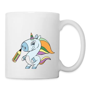 Dessin de Licorne - Mug blanc - blanc - Droite