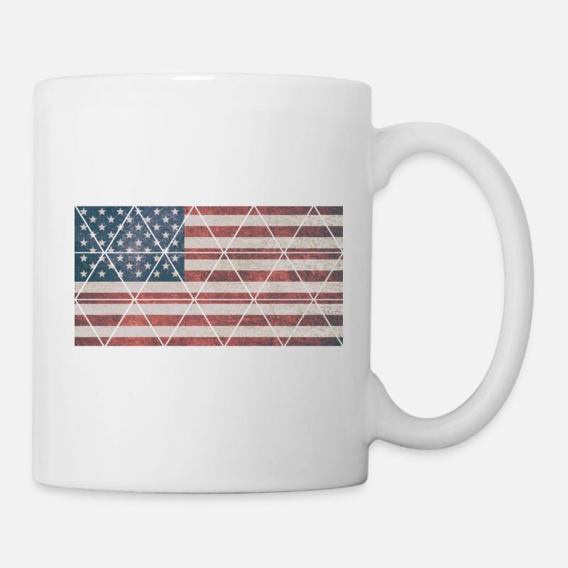 Flag USA - Mug - white