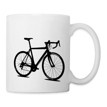 Road bike silhouette - Mug - white - Right