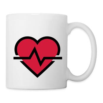 Herzschlag Puls - Tasse - Weiß - Rechts