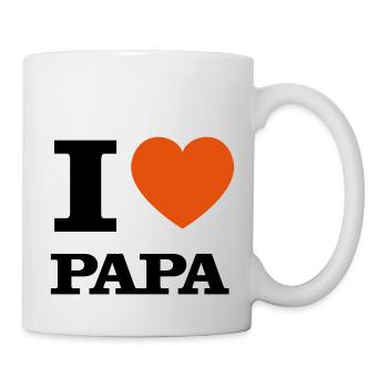I love dad father's day father son daughter child - Mug - white - Right
