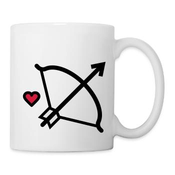 Bow and arrow Cupid's arrow for lovers - Mug - white - Right