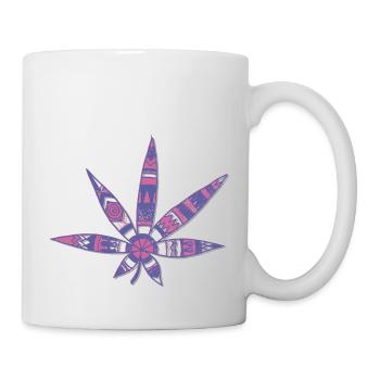Hanfblatt - Tasse - Weiß - Rechts