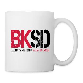 BKSD Bachata Kizomba Salsa Dancer - Dance Shirt - Tasse - Weiß - Rechts