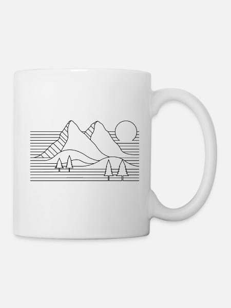 outdoor mountains nature - Mug - white