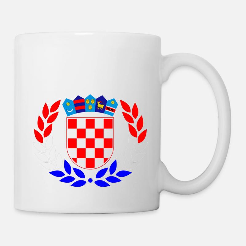 Laurel wreath Croatie - Mug blanc - blanc