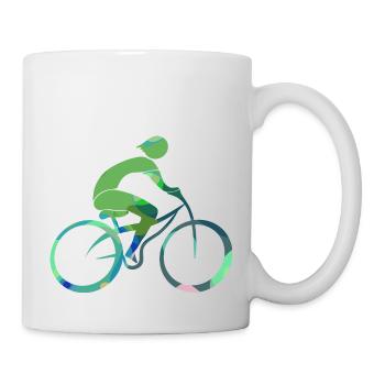 Radfahrer - Tasse - Weiß - Rechts