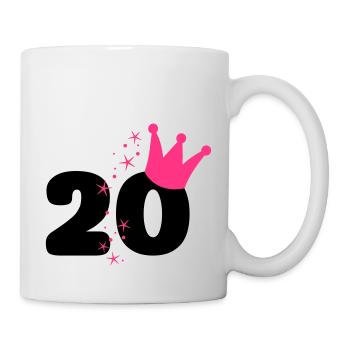 20ème anniversaire numéro 20 birthday - Mug blanc - blanc - Droite