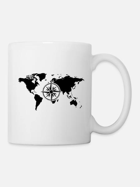 World compass - Mug - white