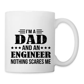 Dad Engineer Scares Me - Tasse - Weiß - Rechts
