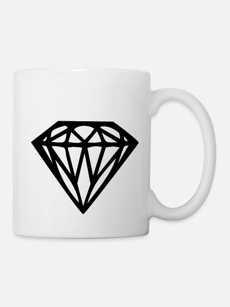 diamond - diamant - Mug blanc - blanc