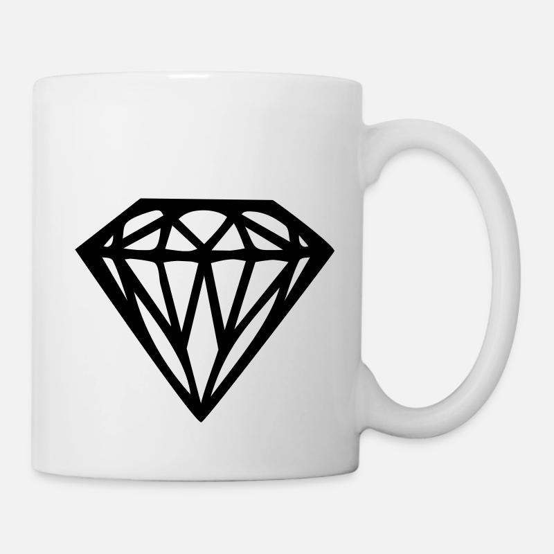 diamond - diamant - Mug blanc - blanc