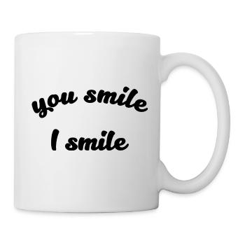 You Smile I Smile Quote - Mug - white - Right