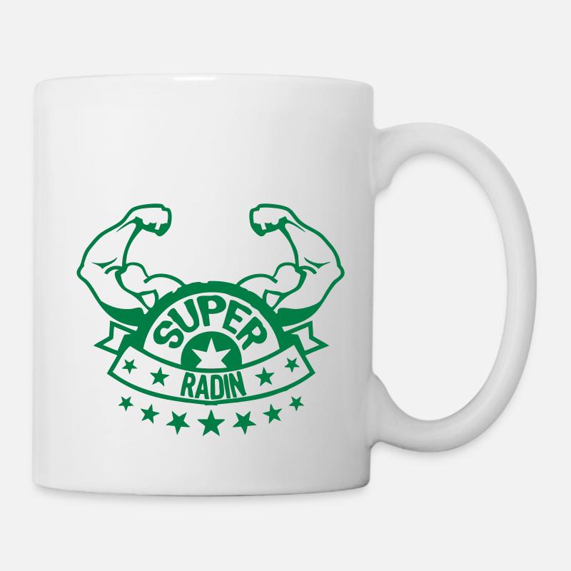 radin super bras muscle banniere 207 - Mug blanc - blanc