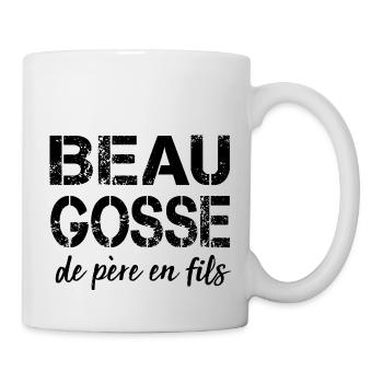 Beaugosse Shirt • • Citation Drôle • Fils Cadeaux - Mug blanc - blanc - Droite