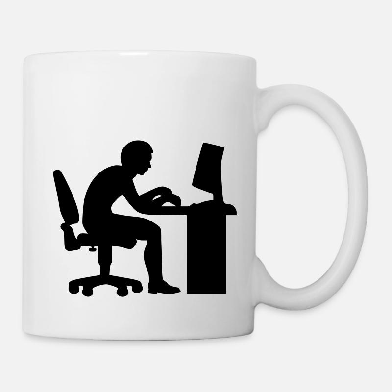 Büro Computer - Tasse - Weiß