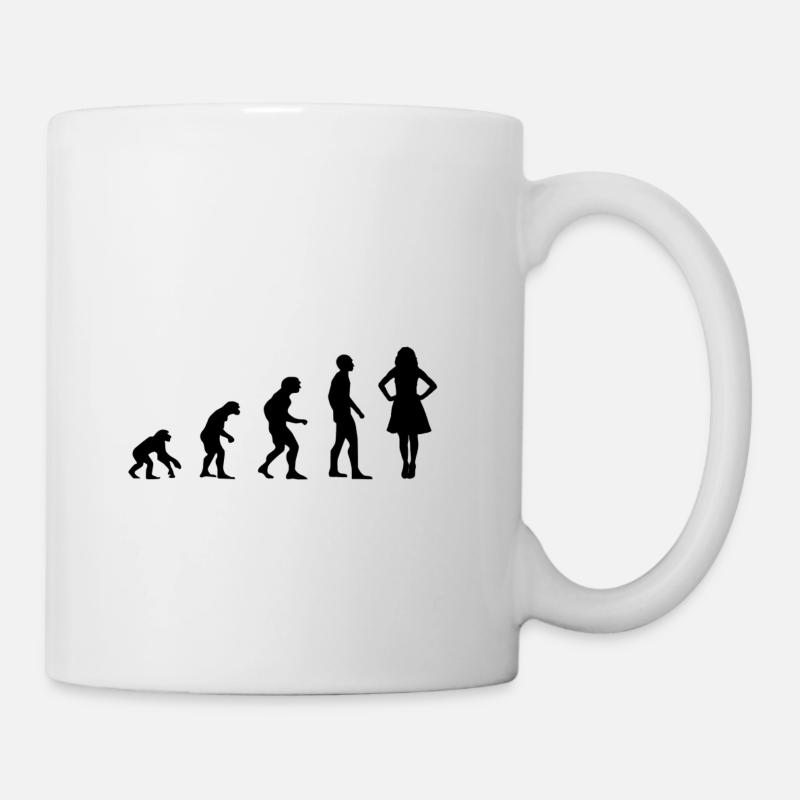 Evolution Dragqueen Regenbogen - Tasse - Weiß