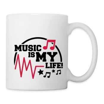 music_is_my_life_design_fa2 - Tasse - Weiß - Rechts