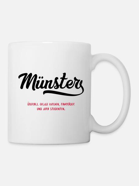Lustiges Stadt Münster Shirt - Satirischer Fakt - Tasse - Weiß