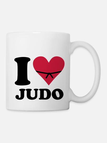 i love judo - Mug blanc - blanc