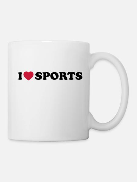 I love sports - Kop/krus - hvid