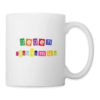 contre le racisme en blanc coloré - Mug blanc - blanc - Droite
