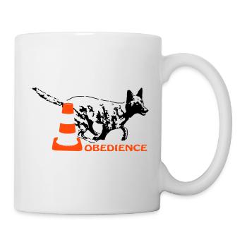 Obedience Herder circles pylon - Mug - white - Right