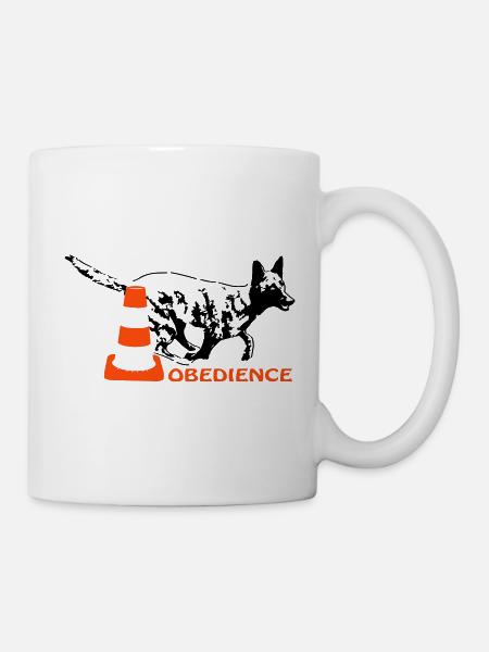 Obéissance herder cercles pylône - Mug blanc - blanc