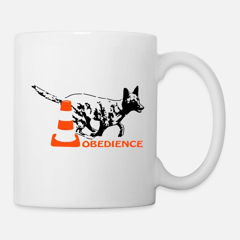 Obéissance herder cercles pylône - Mug blanc - blanc