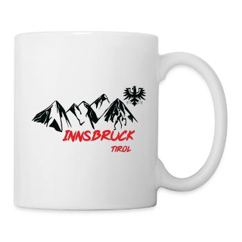 Schönes Tirol Motiv mit Berge - Tasse - Weiß - Rechts