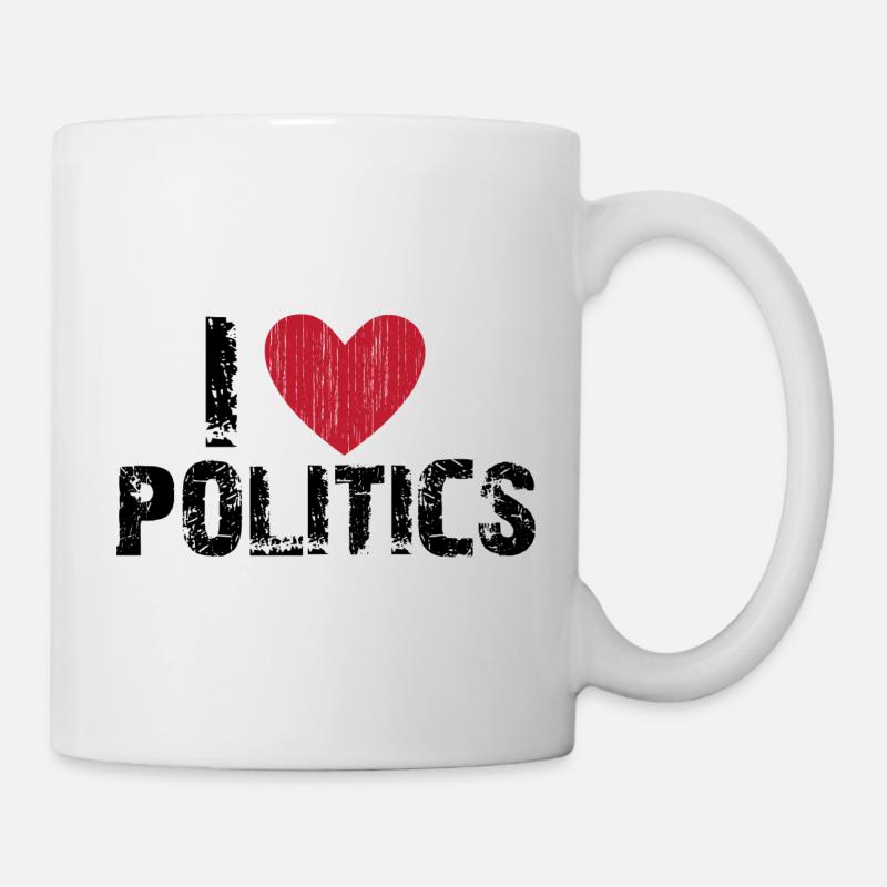 I LOVE POLITICS - Mug - white