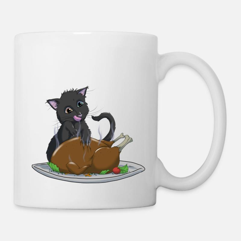 Hungry kitten - Mug - white