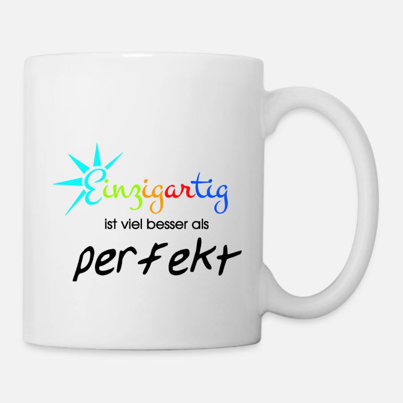 besonders perfekt Spruch - Tasse - Weiß