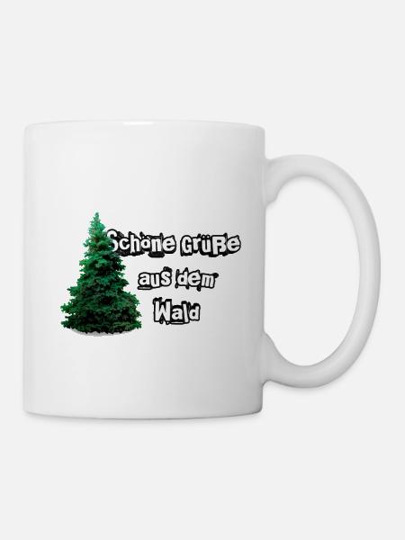 Schöne Grüße aus dem Wald (2018) - Tasse - Weiß