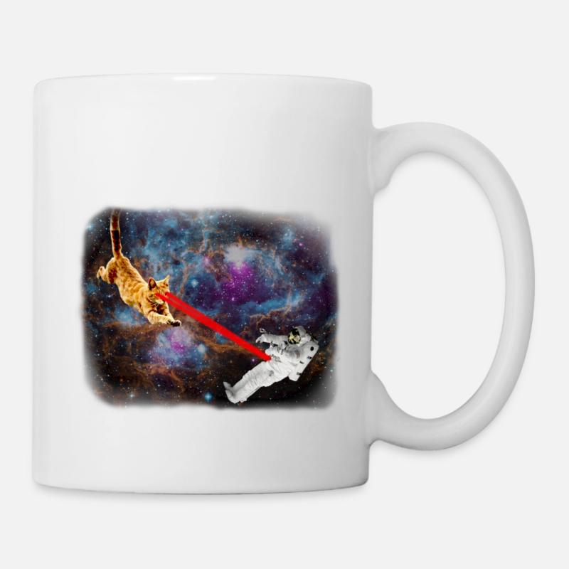 Spacecat Weltraumkatze - Tasse - Weiß