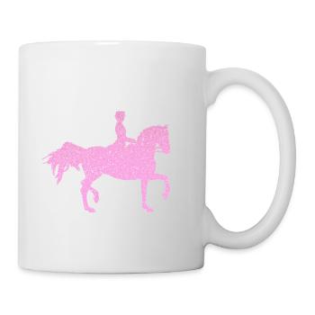 Dressage horse pink - Mug - white - Right
