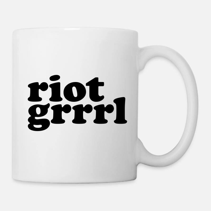 Riot Grrrl Typografie - Tasse - Weiß