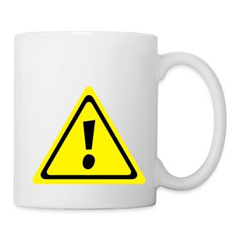 ausrufezeichen_shield_cy2 - Mug blanc - blanc - Droite
