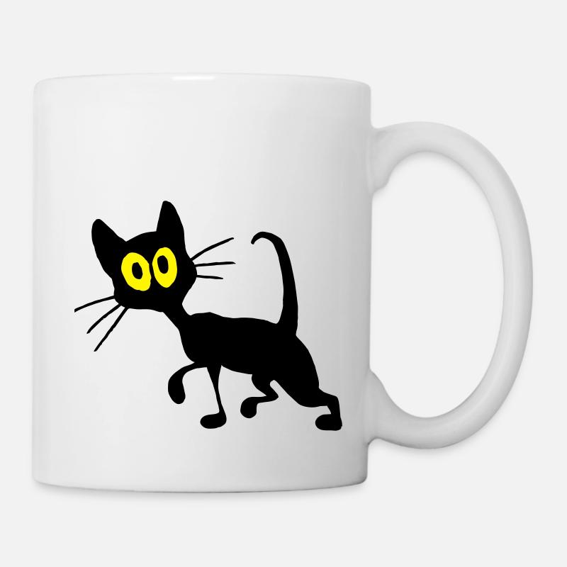 chat noir - Mug blanc - blanc