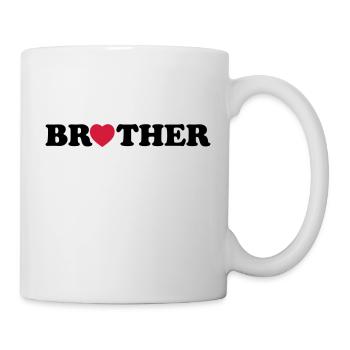 brother heart - Mug blanc - blanc - Droite