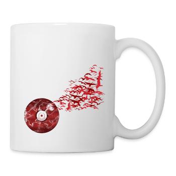 Oiseaux de vinyle - Mug blanc - blanc - Droite