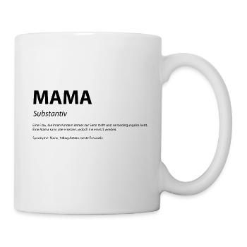 Wort Definition Mama Geschenk Idee - Tasse - Weiß - Rechts