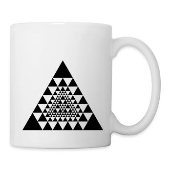 Azteken Inka Maya Dreieck Design - Tasse - Weiß - Rechts